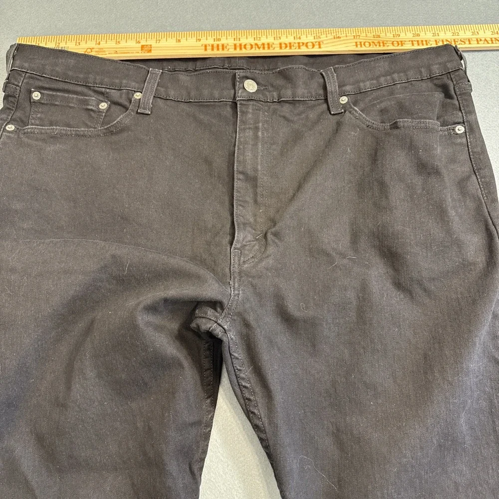 Levi's 502 Tapered High Rise Zip Fly Black Denim Jeans 596840000 MENS 44X30